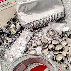 Silver Craft Embellishment Bundle - Mixed Lot